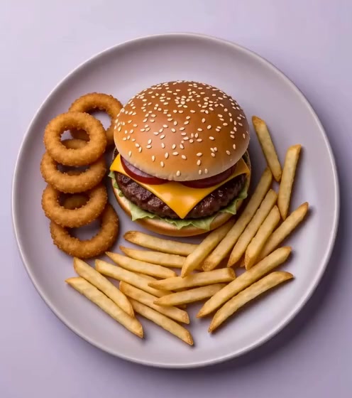 A familiar fast-food plate changes into a varied, balanced meal